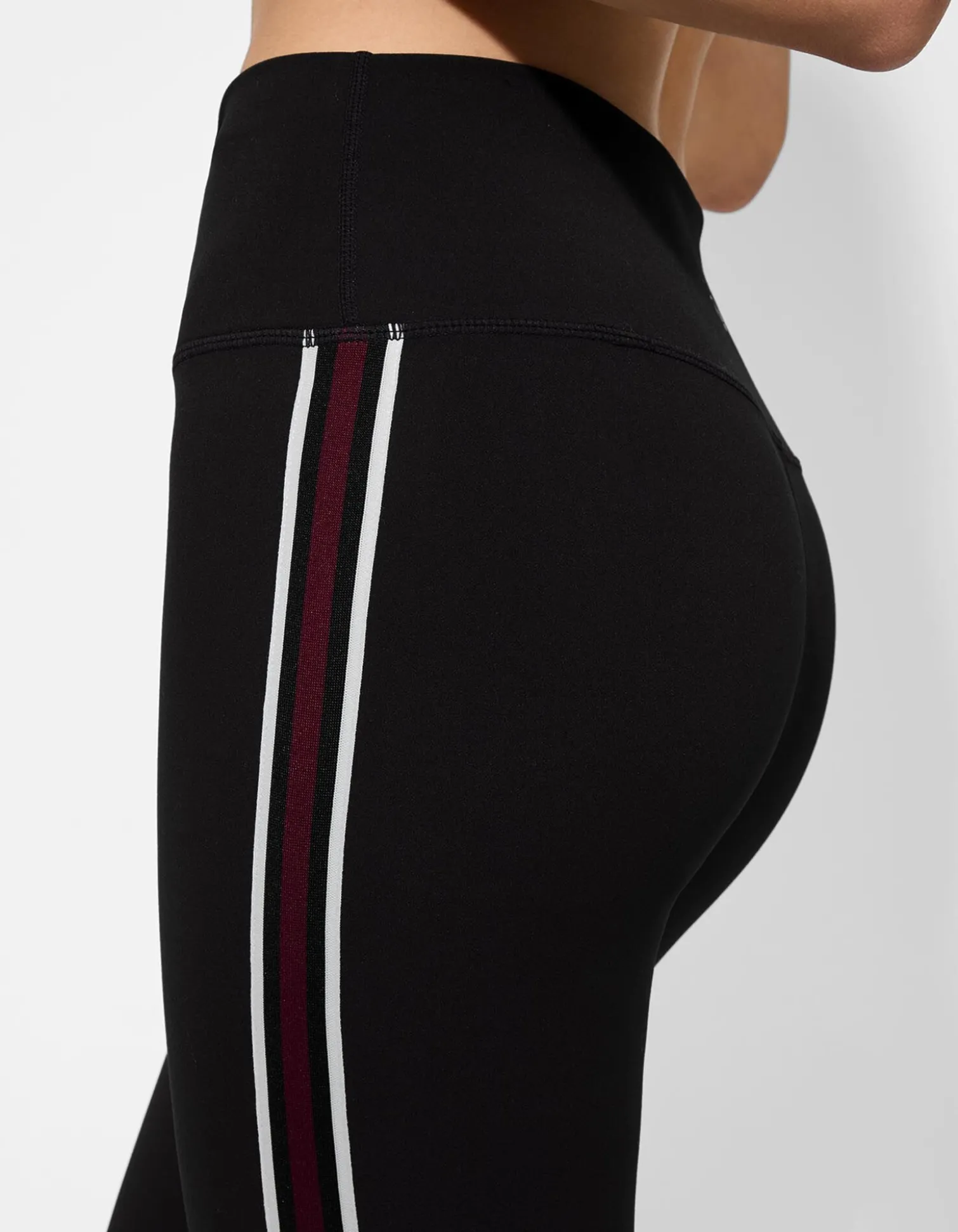 Leggings - Galonstreifen - schwarz