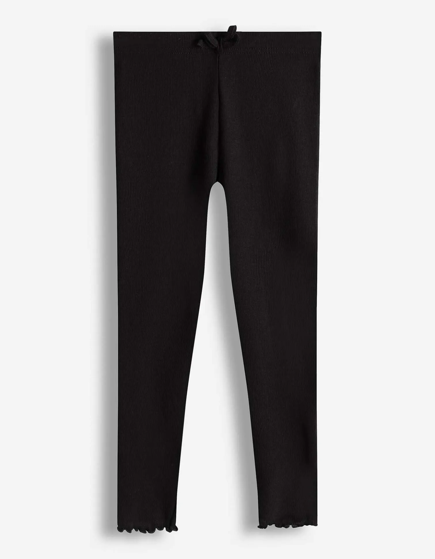 Leggings - Rippenstruktur - schwarz