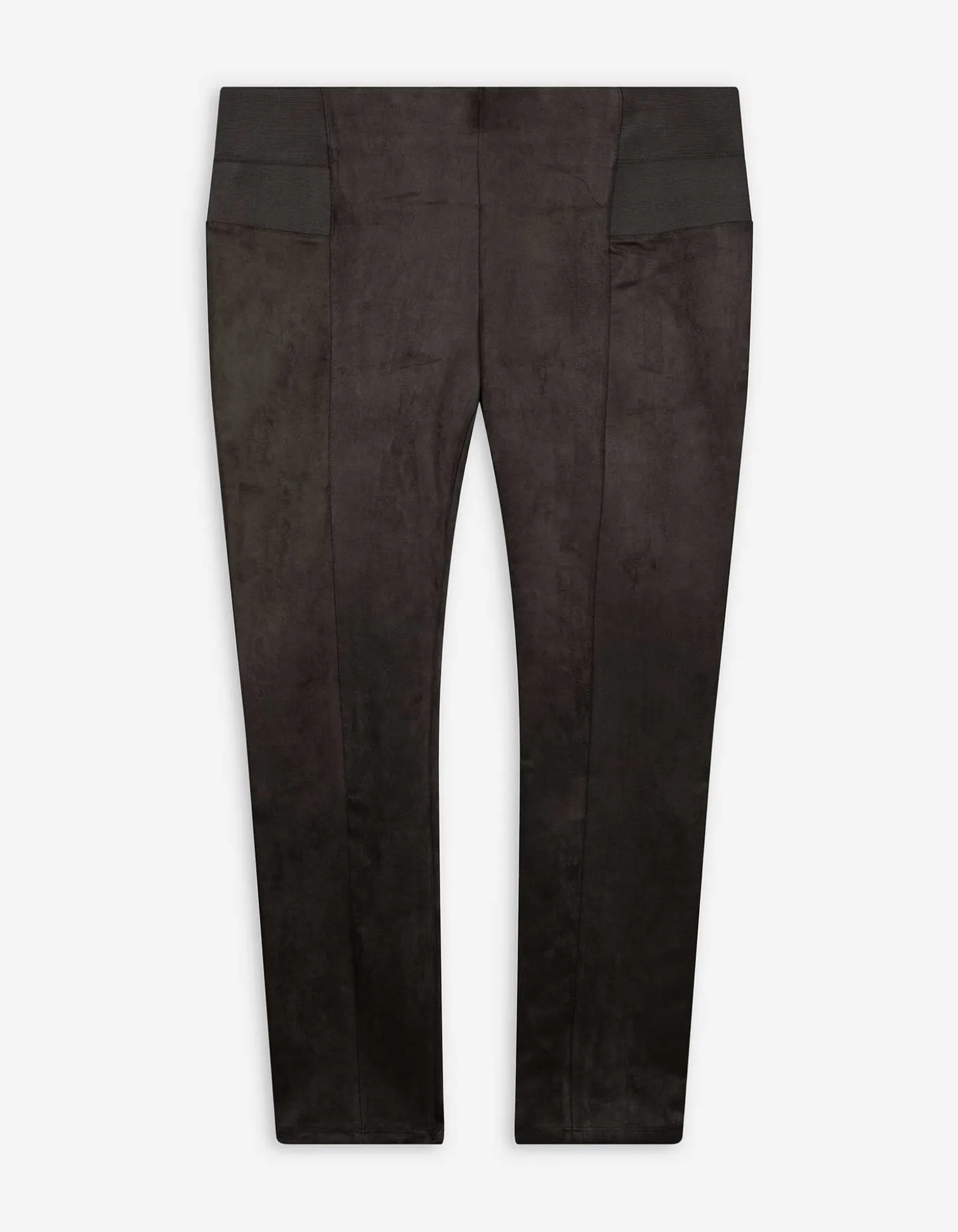 Leggings - Wildlederimitat - grau
