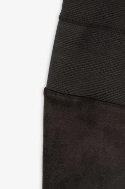 Leggings - Wildlederimitat - grau