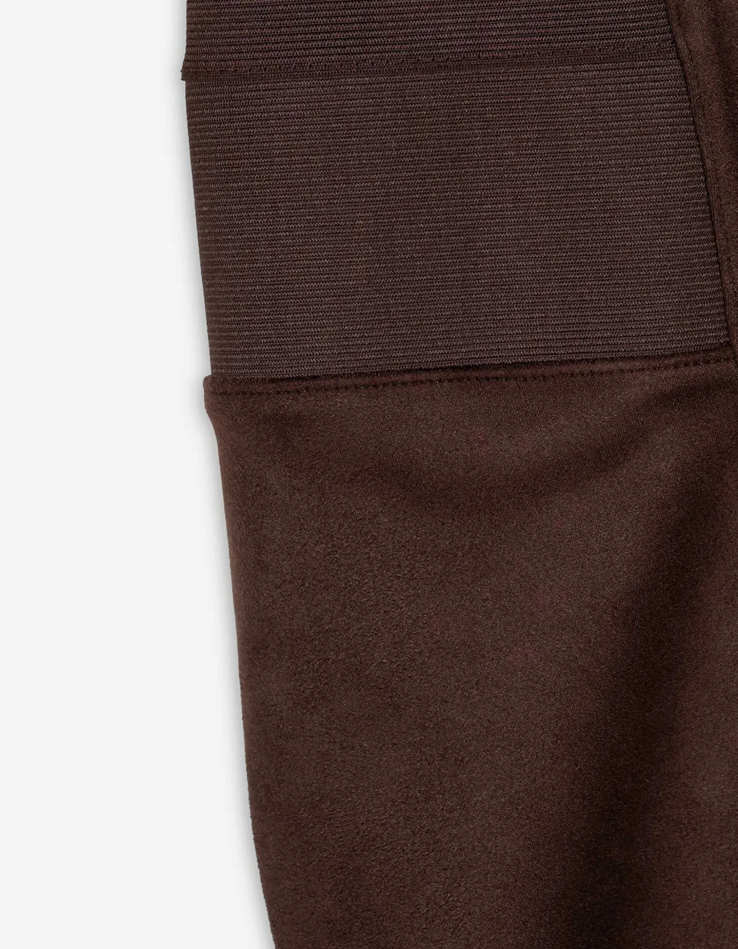 Leggings - Wildlederimitat - dunkelbraun