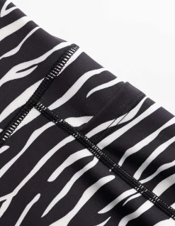 Leggings - Zebramuster - schwarz