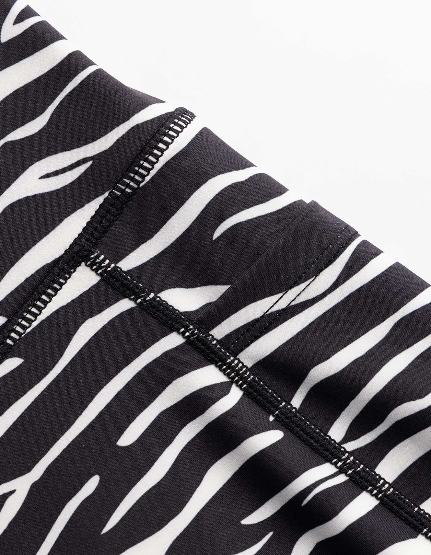 Leggings - Zebramuster - schwarz