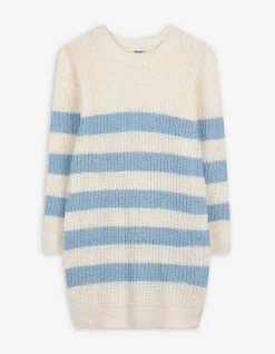 Longpullover - Streifen - weiß
