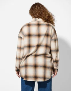 Longshirt - Hemdkragen - beige