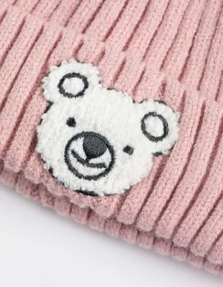Mütze - Frottee-Applikation - pink