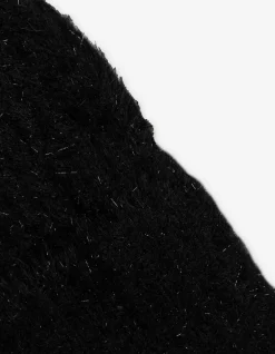Mütze - Glitzerstoff - schwarz