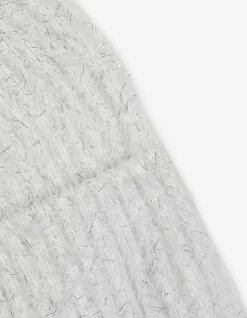 Mütze - Glitzerstoff - weiß
