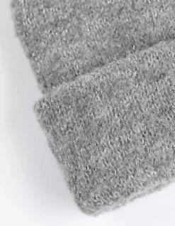 Mütze - Lurex - grau
