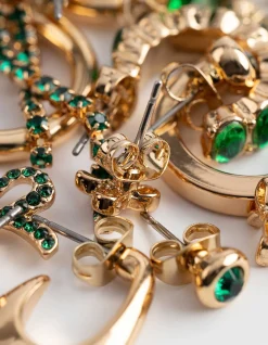 Ohrringe - 9er-Pack - goldfarben