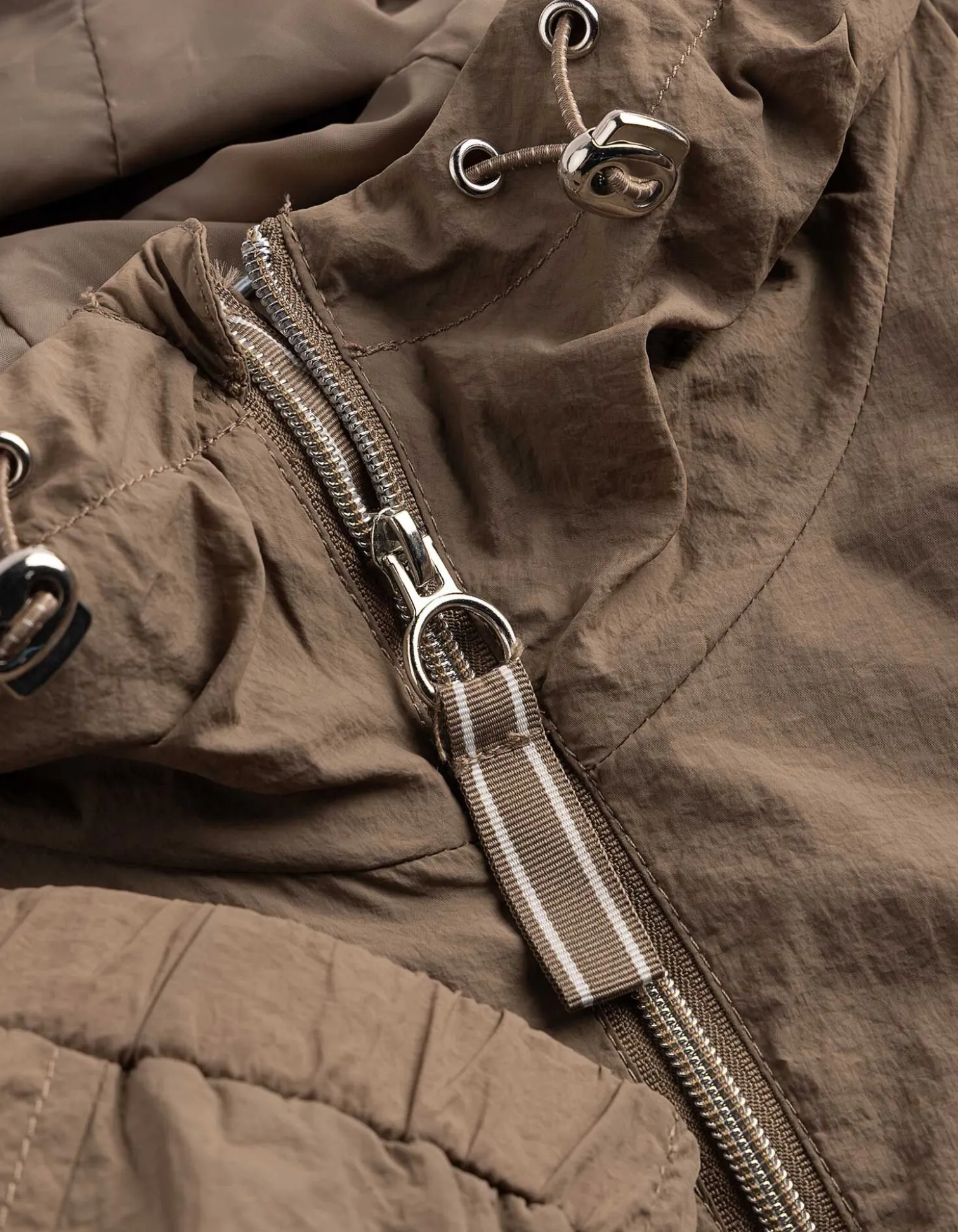 Outdoorjacke - einfarbig - braun