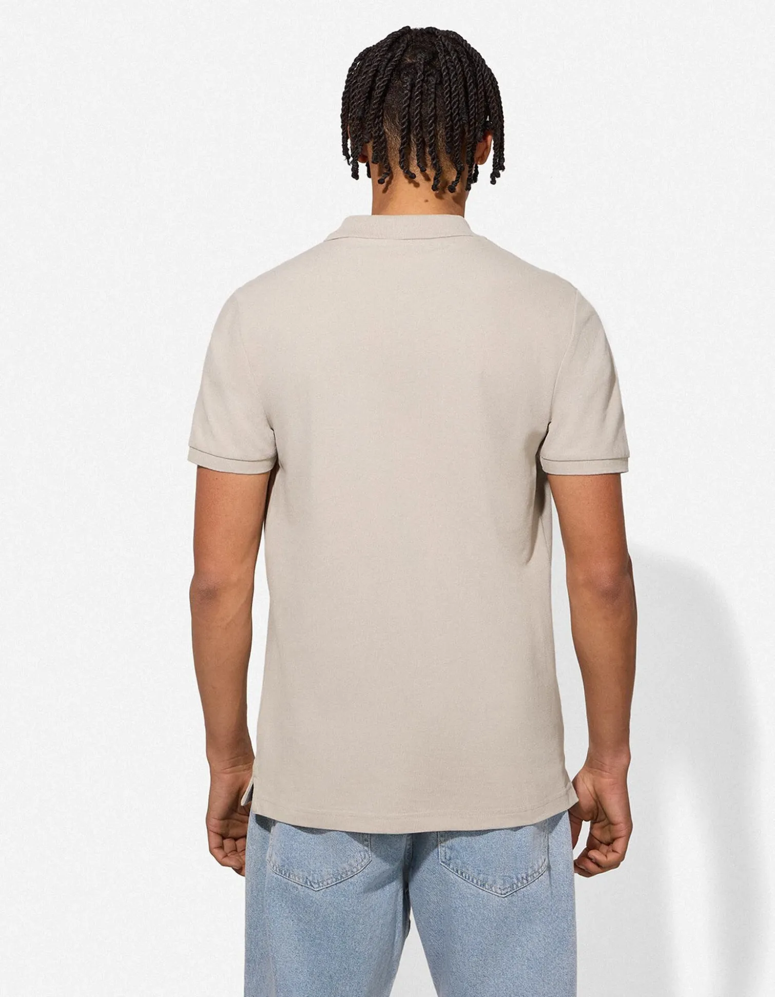 Poloshirt - einfarbig - beige
