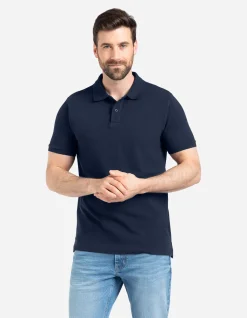 Poloshirt - einfarbig - dunkelblau