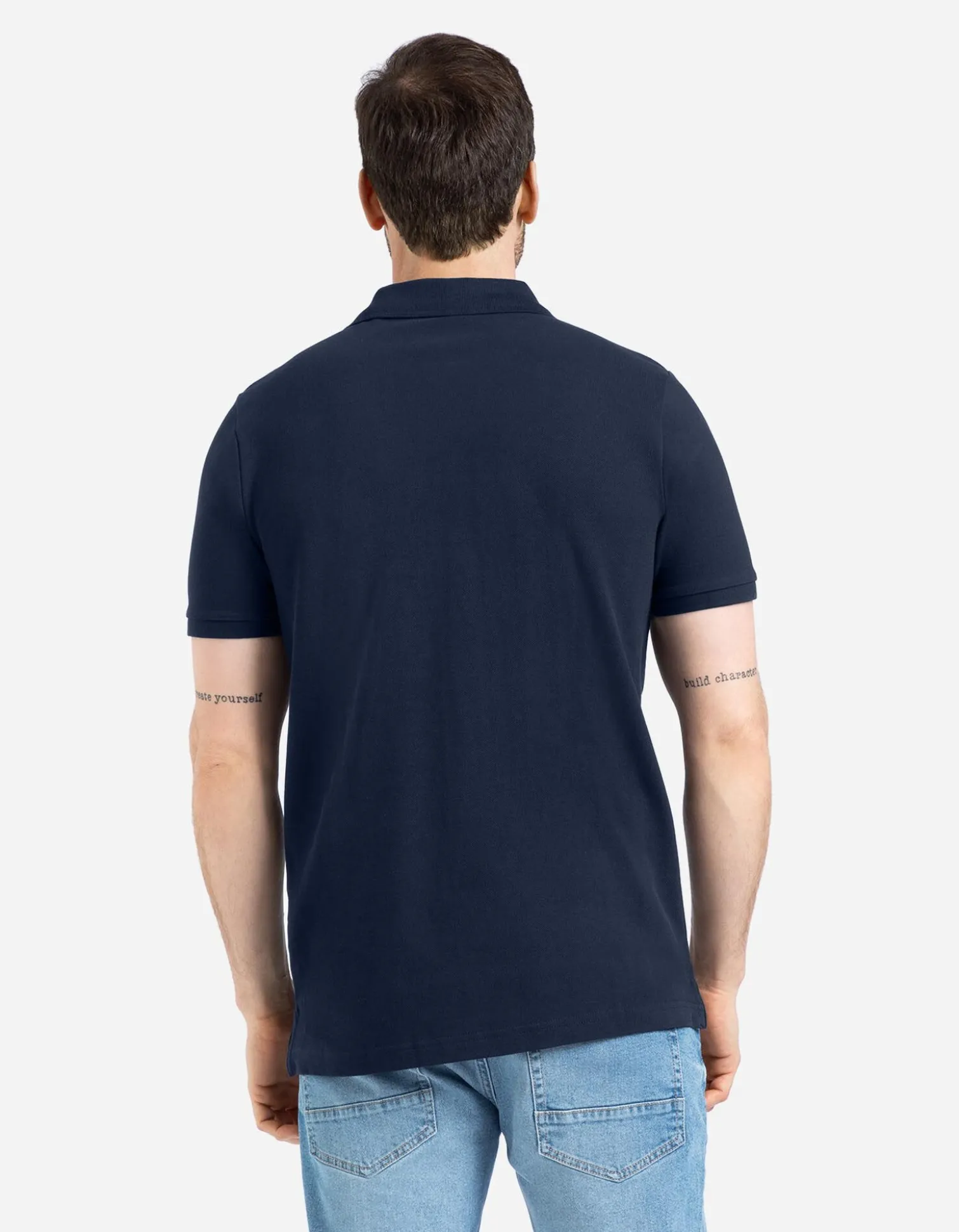 Poloshirt - einfarbig - dunkelblau