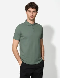 Poloshirt - einfarbig - dunkelgrün
