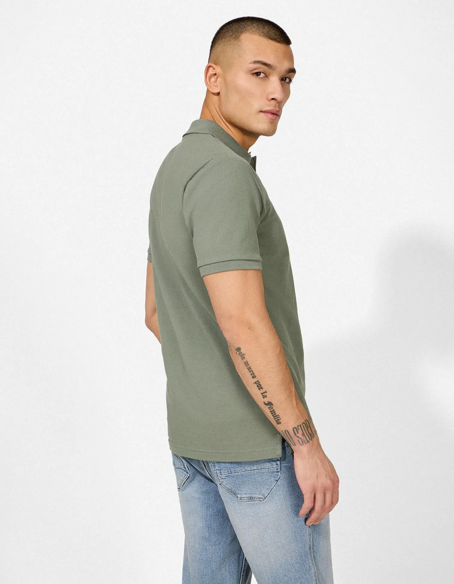 Poloshirt - einfarbig - dunkelgrün