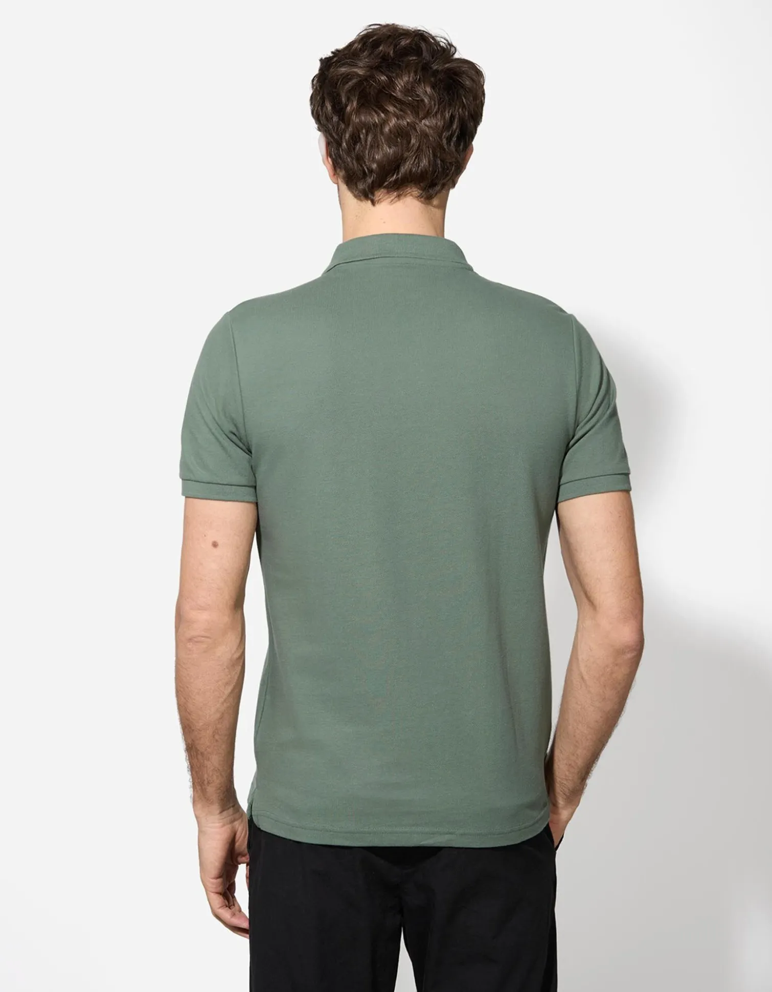 Poloshirt - einfarbig - dunkelgrün
