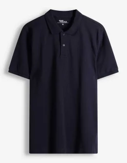 Poloshirt - einfarbig - dunkelblau