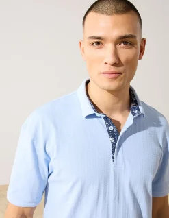 Poloshirt - einfarbig - hellblau