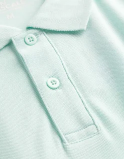 Poloshirt - einfarbig - hellblau