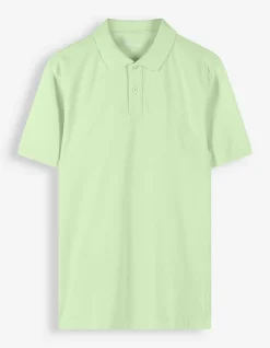 Poloshirt - einfarbig - hellgrün
