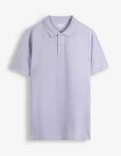 Poloshirt - einfarbig - lila
