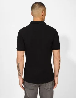 Poloshirt - einfarbig - schwarz