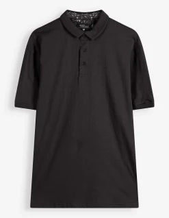 Poloshirt - einfarbig - schwarz