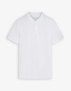 Poloshirt - einfarbig - weiß