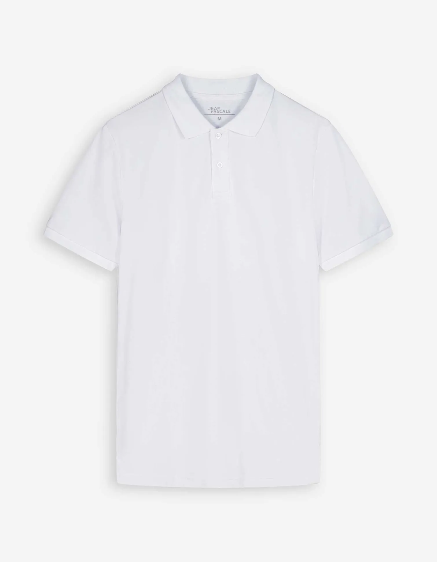 Poloshirt - einfarbig - weiß