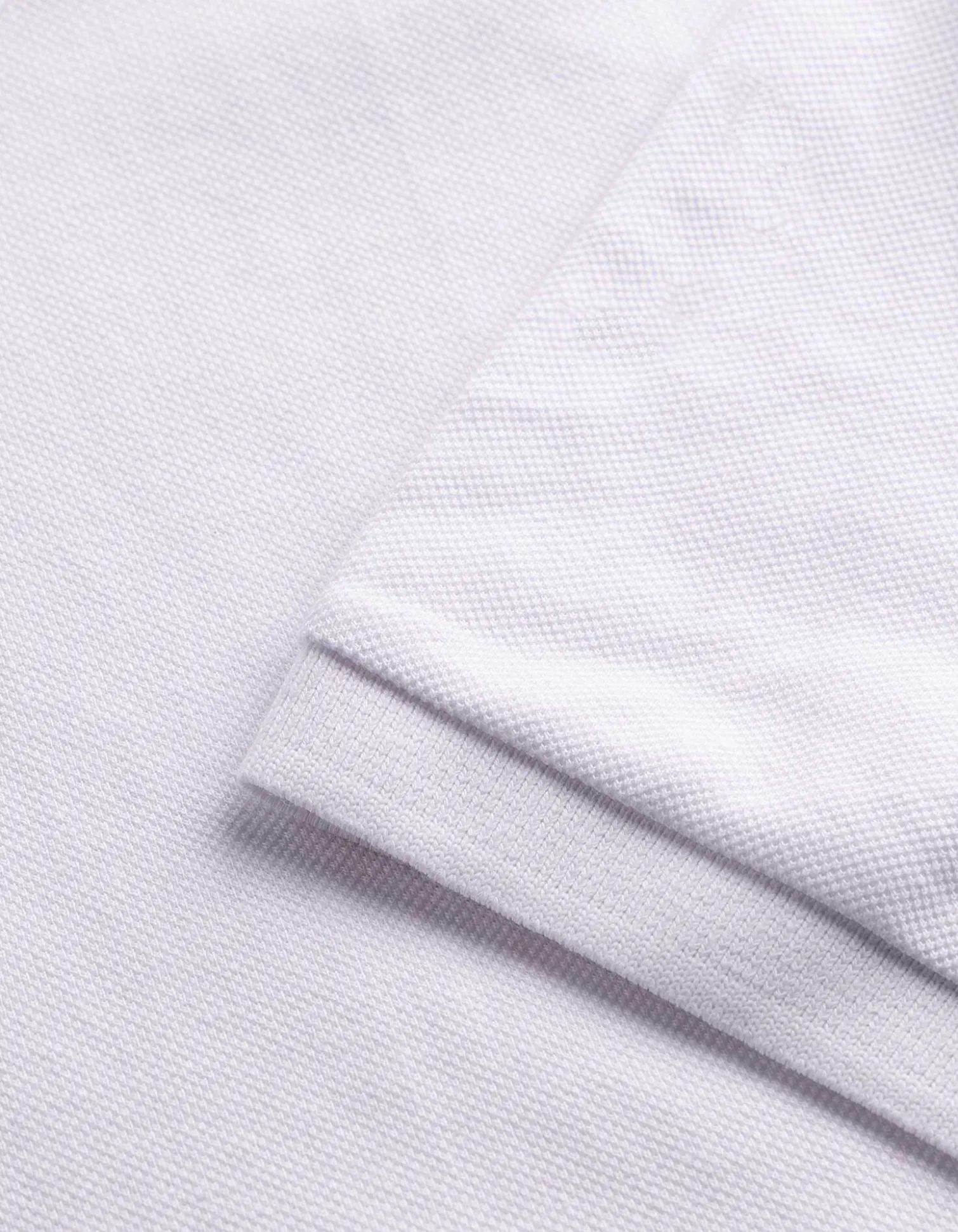 Poloshirt - einfarbig - weiß
