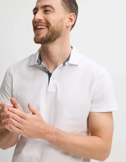 Poloshirt - einfarbig - weiß