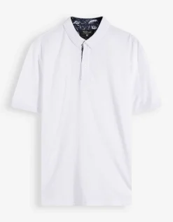 Poloshirt - einfarbig - weiß
