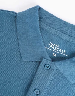 Poloshirt - Knopfverschluss - türkis