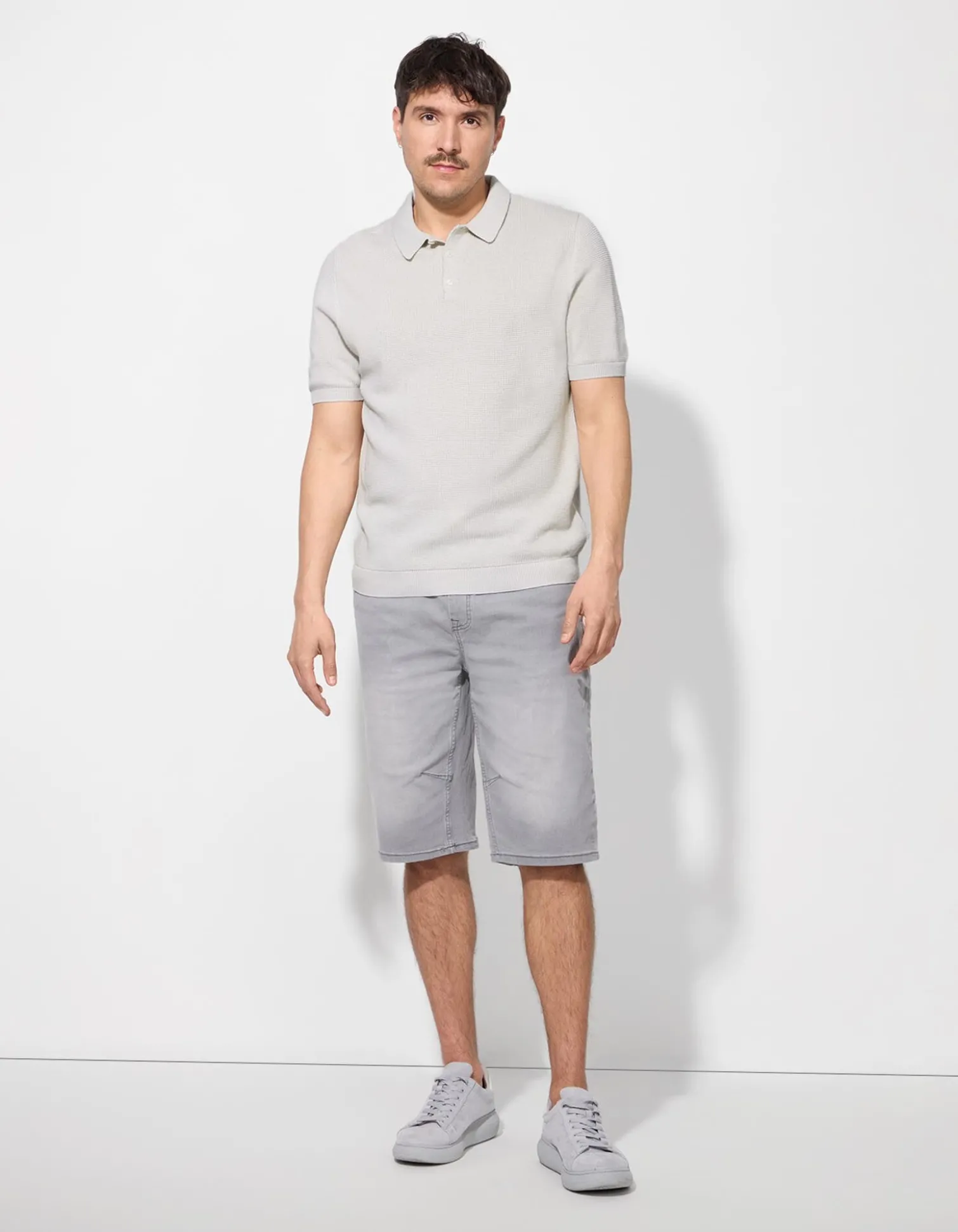 Poloshirt - Polokragen - beige