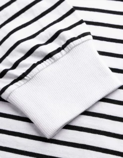 Poloshirt - Streifen - weiß