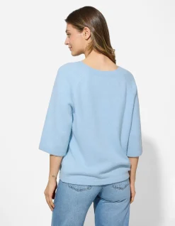 Pullover - Feinstrick - hellblau