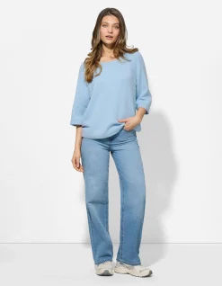 Pullover - Feinstrick - hellblau