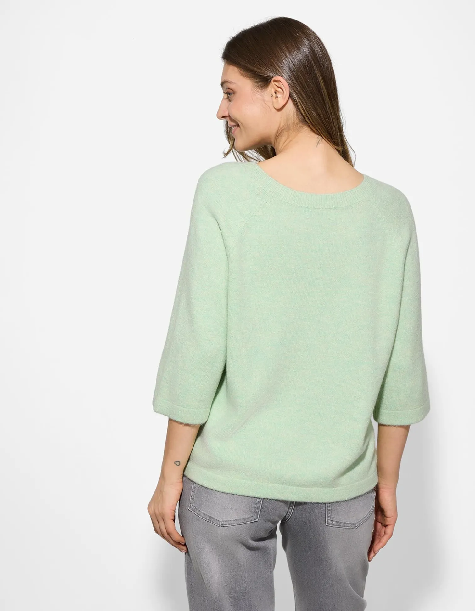 Pullover - Feinstrick - hellgrün