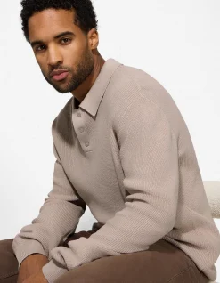 Pullover - Polokragen - beige
