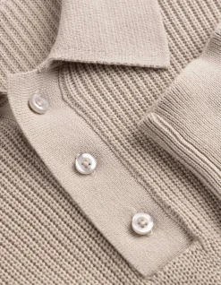 Pullover - Polokragen - beige