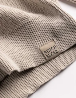 Pullover - Polokragen - beige