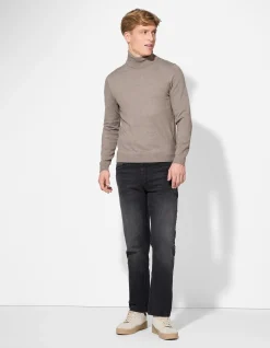 Pullover - Rollkragen - hellbraun