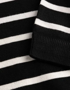Pullover - Streifen - schwarz