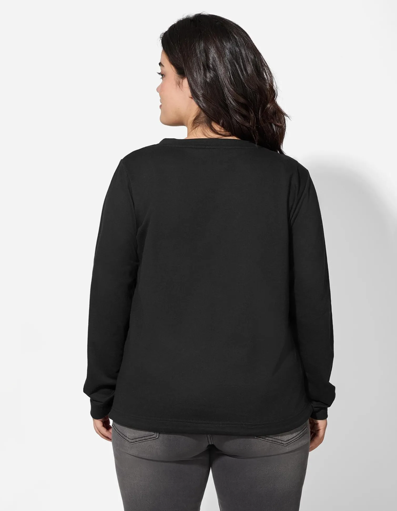 Pullover - Ziersteine - schwarz
