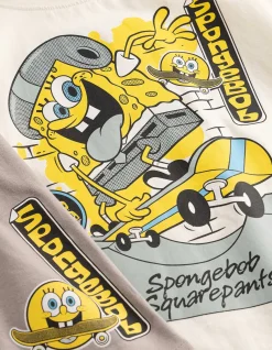Pyjama Set aus Shirt und Shorts - SpongeBob - bronzefarben