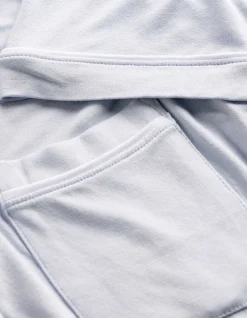 Pyjama Set aus Shirt und Shorts - einfarbig - hellblau