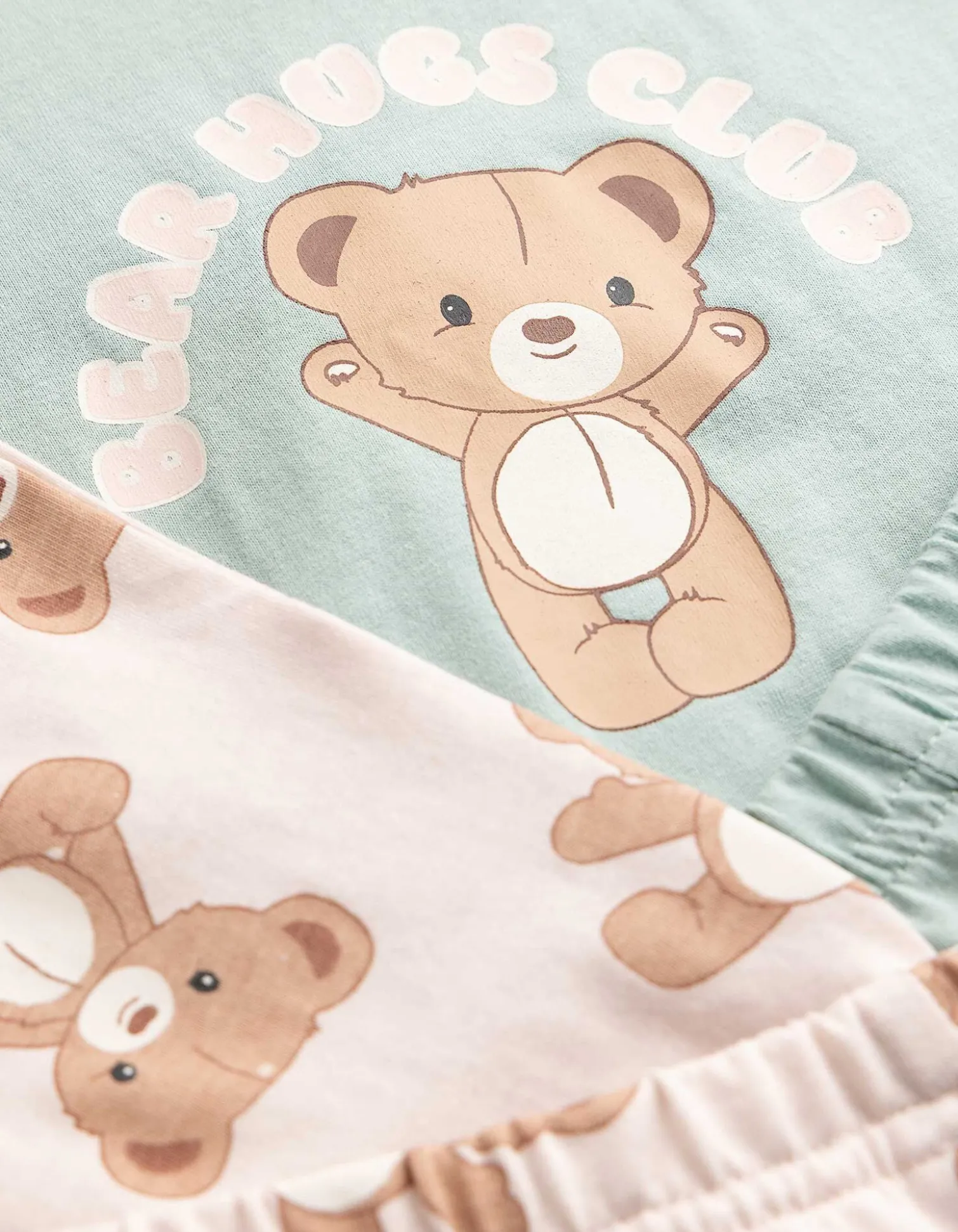 Pyjama Set aus Shirt und Shorts - 2er-Pack - bronzefarben