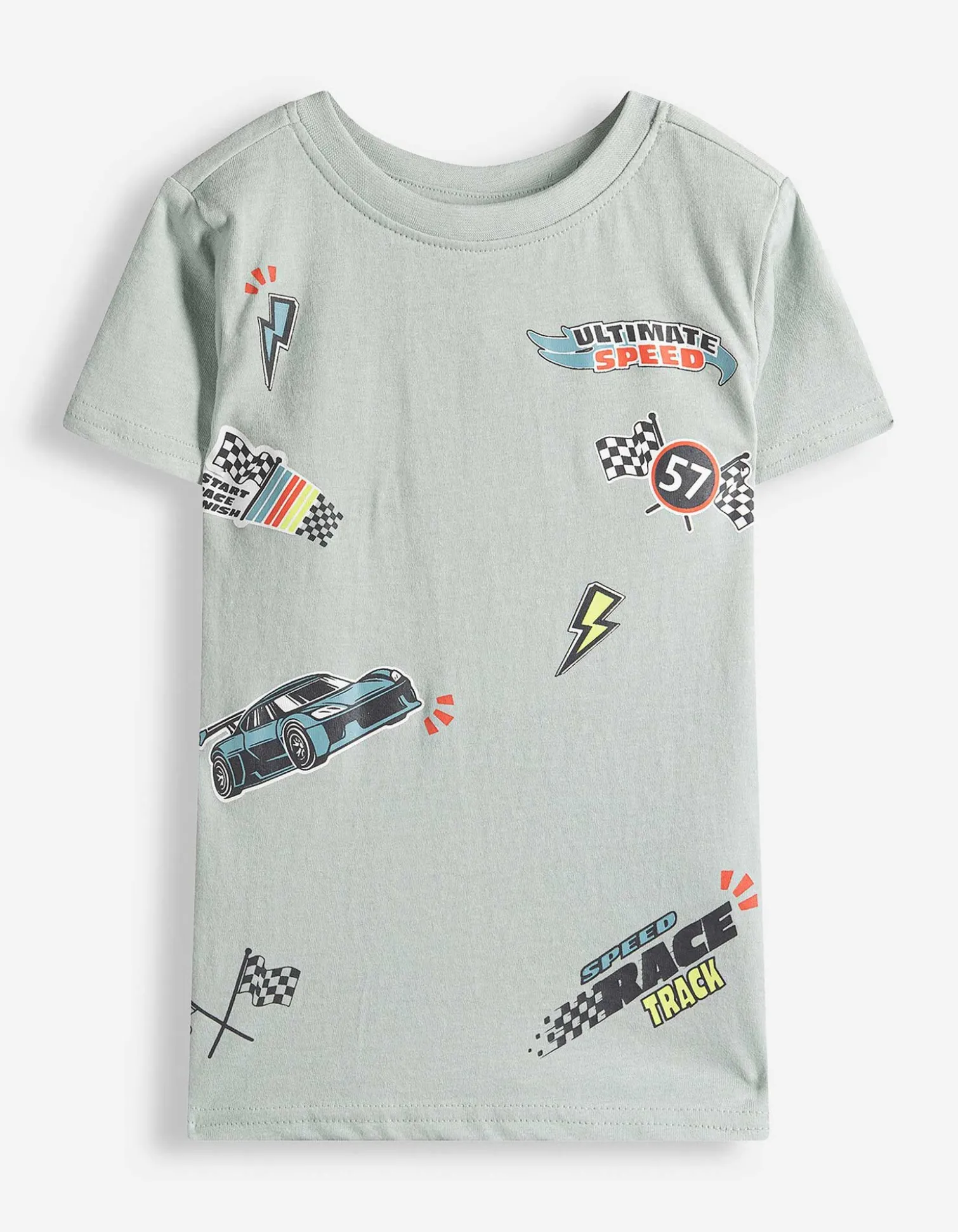 Pyjama Set aus Shirt und Shorts - Mustermix - bronzefarben