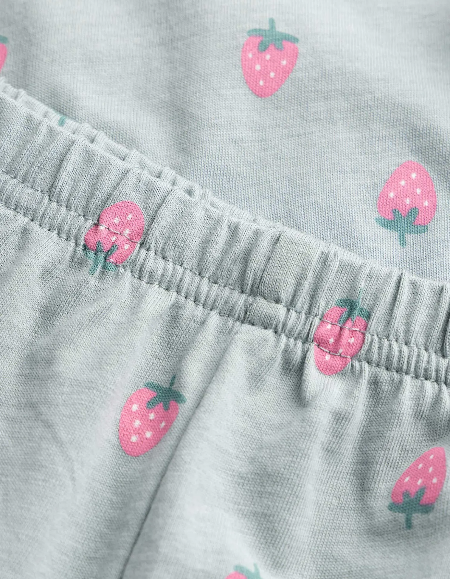 Pyjama Set aus Shirt und Shorts - Allover-Muster - hellblau